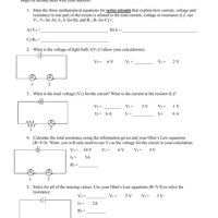 Solving Series And Parallel Circuits Worksheet Pdf