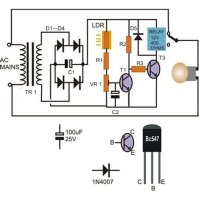 Sound Activated Light Circuit Diagram