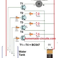 Water Level Indicator Project With Circuit Diagram